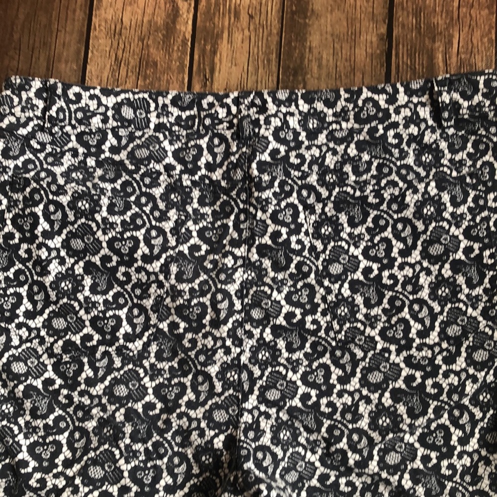 Peace of Cloth Black/White Floral Pants Sz 12 - Picture 4 of 4